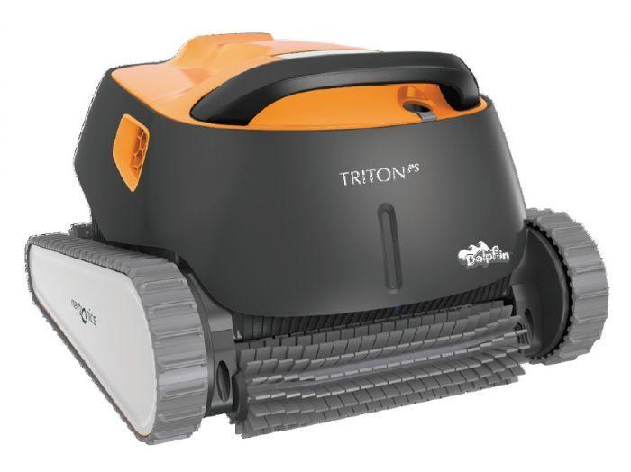 Maytronics Dolphin Triton PS Robotic Pool Vacuum Cleaner with Caddy & Cover